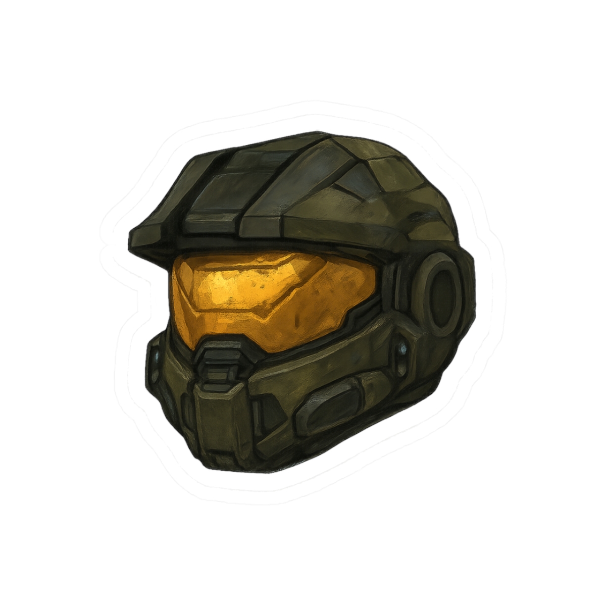 Master Chief Sticker | Bold Halo Spartan Vinyl Decal - alternate angle 1, merchandise