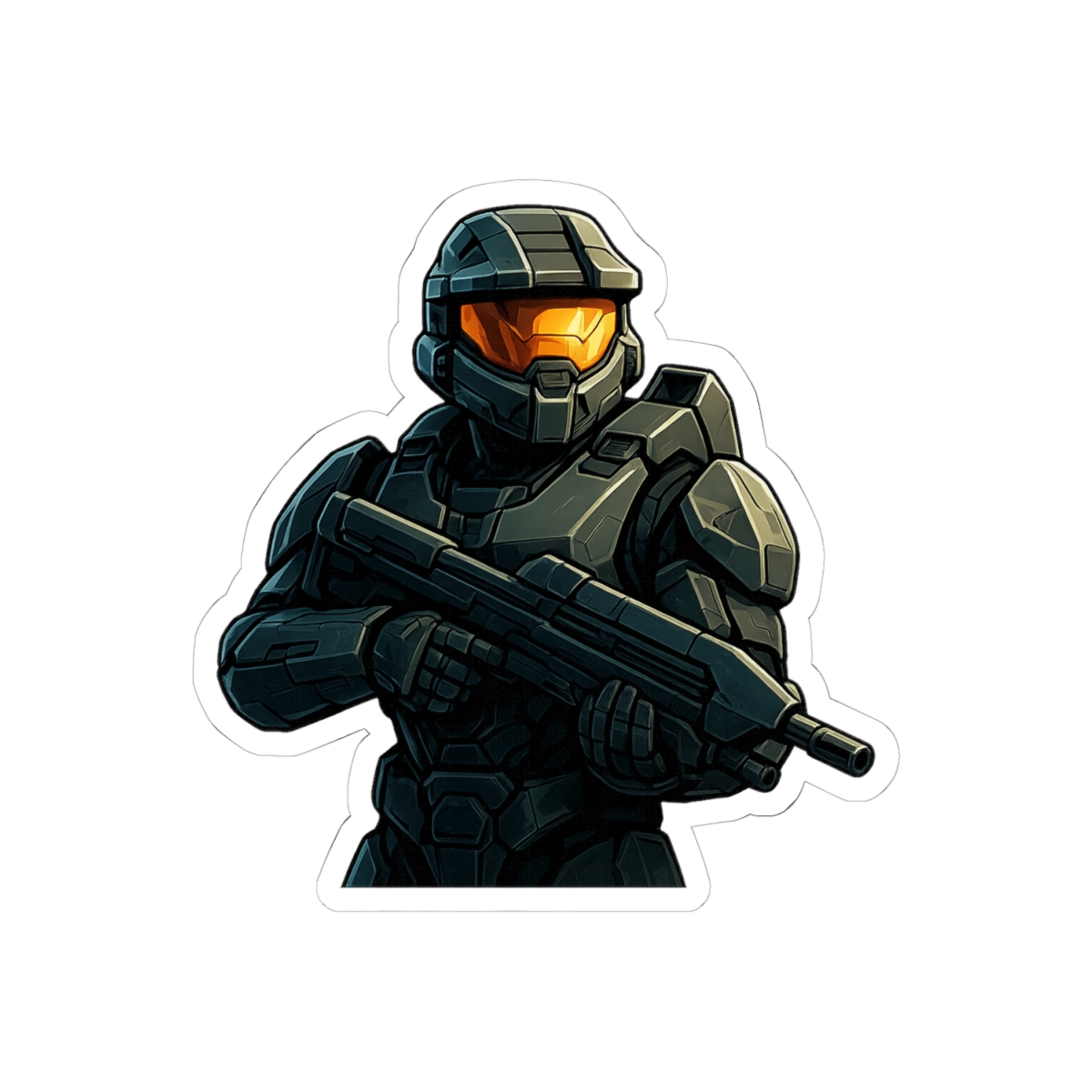 Master Chief Halo Sticker | Bold Vinyl Decal - alternate angle 2, merchandise