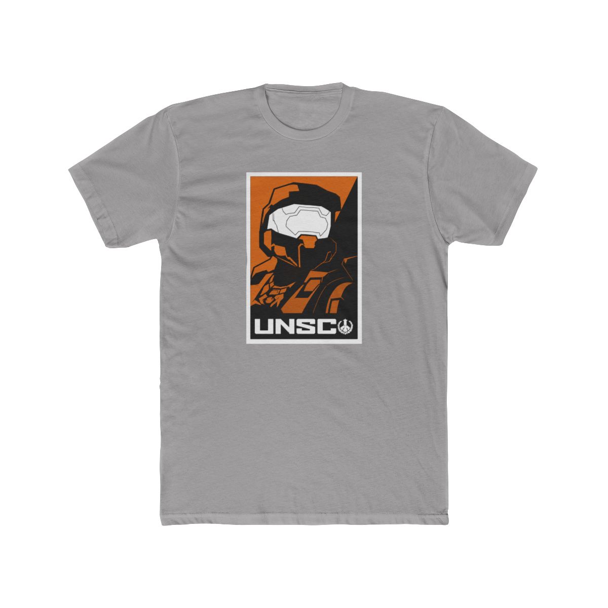 Halo Infinite UNSC Soldier Poster Art Crew Neck Short Sleeve Black T Shirt - alternate angle 2, merchandise