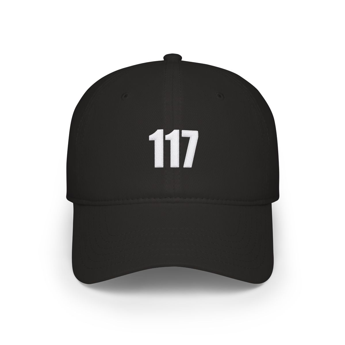 A green 5-panel cap with a white "117" on the front. The cap is on a white surface - alternate angle 4, merchandise