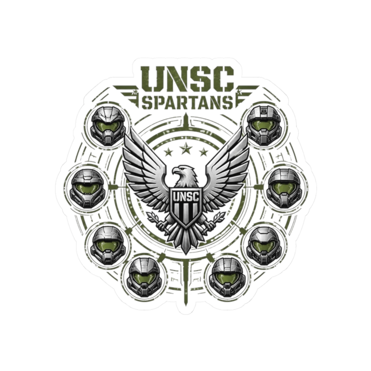 Halo Gear Ringworlds Arranged Radiantly Outward Sticker - Official Stickers merchandise