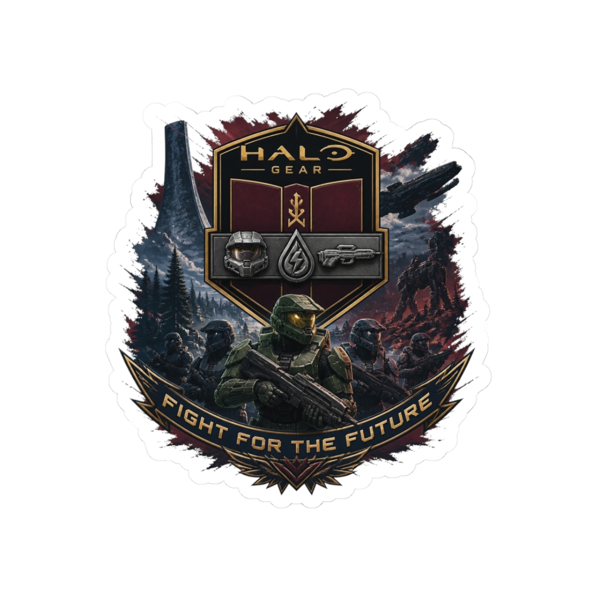 Halo Gear "Fight for the Future" Sticker - alternate angle 1, merchandise