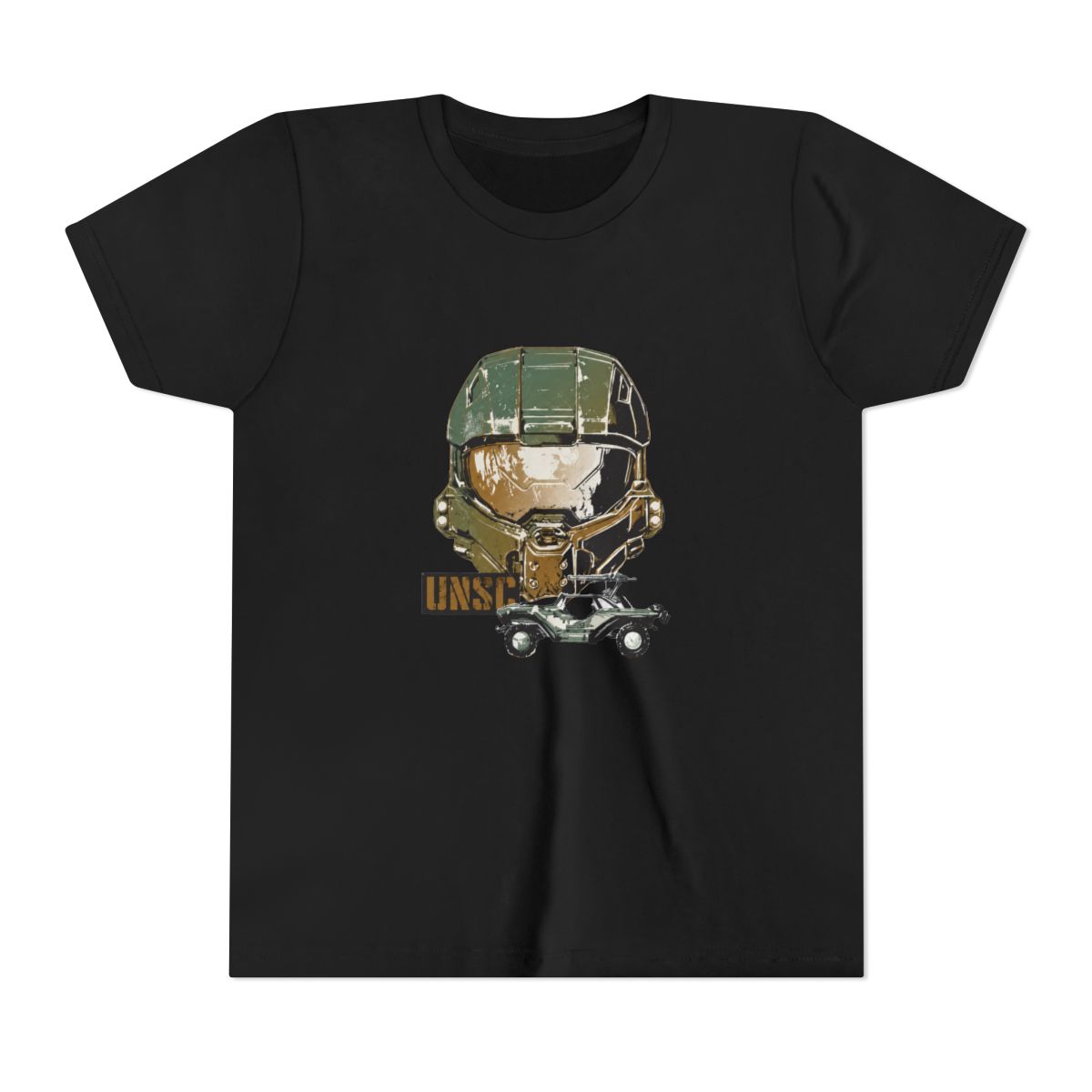 Bioworld Halo Master Chief and Warthog Tofu Kids T Shirt-XL White