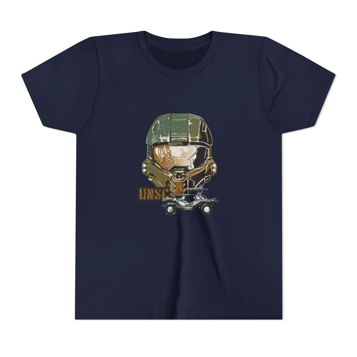 Bioworld Halo Master Chief and Warthog Tofu Kids T Shirt-XL White - alternate angle 4, merchandise
