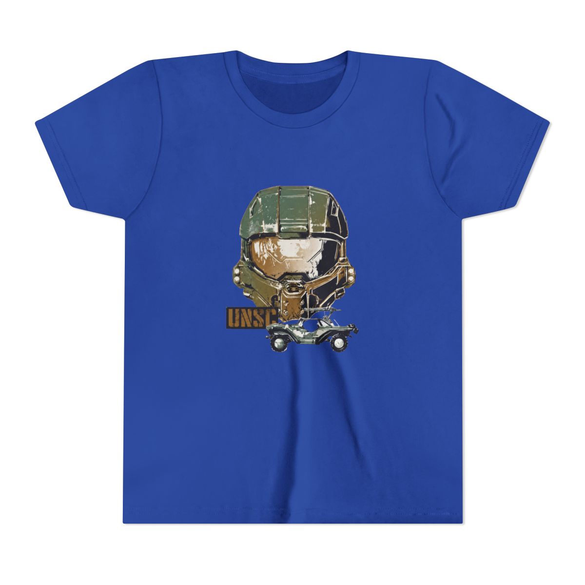 Bioworld Halo Master Chief and Warthog Tofu Kids T Shirt-XL White - alternate angle 4, merchandise