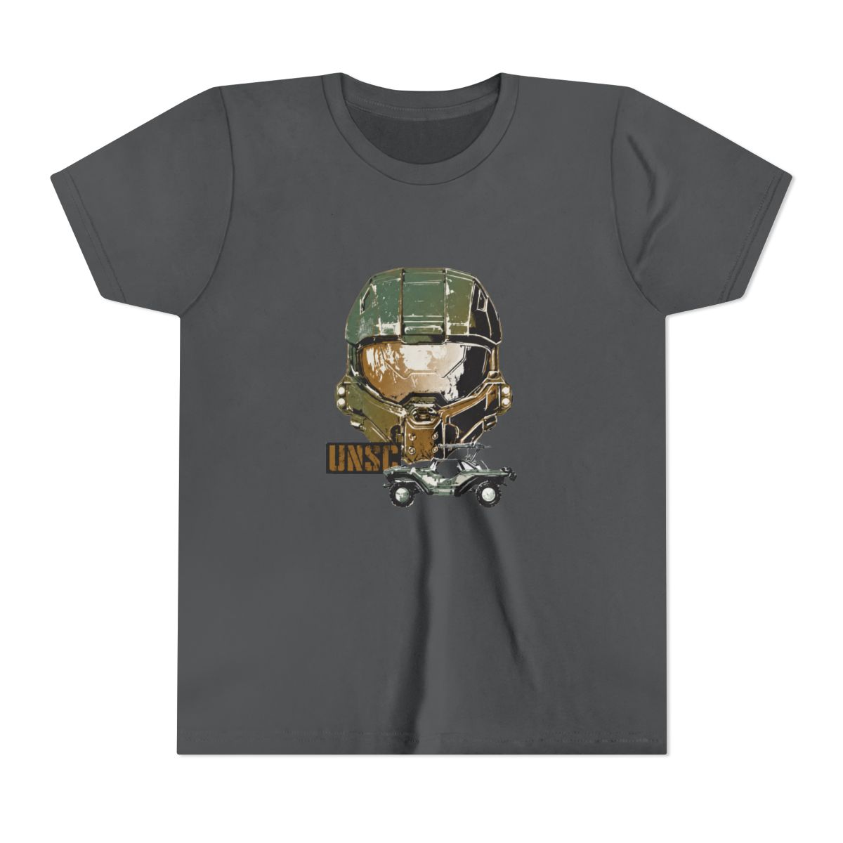 Bioworld Halo Master Chief and Warthog Tofu Kids T Shirt-XL White - alternate angle 5, merchandise