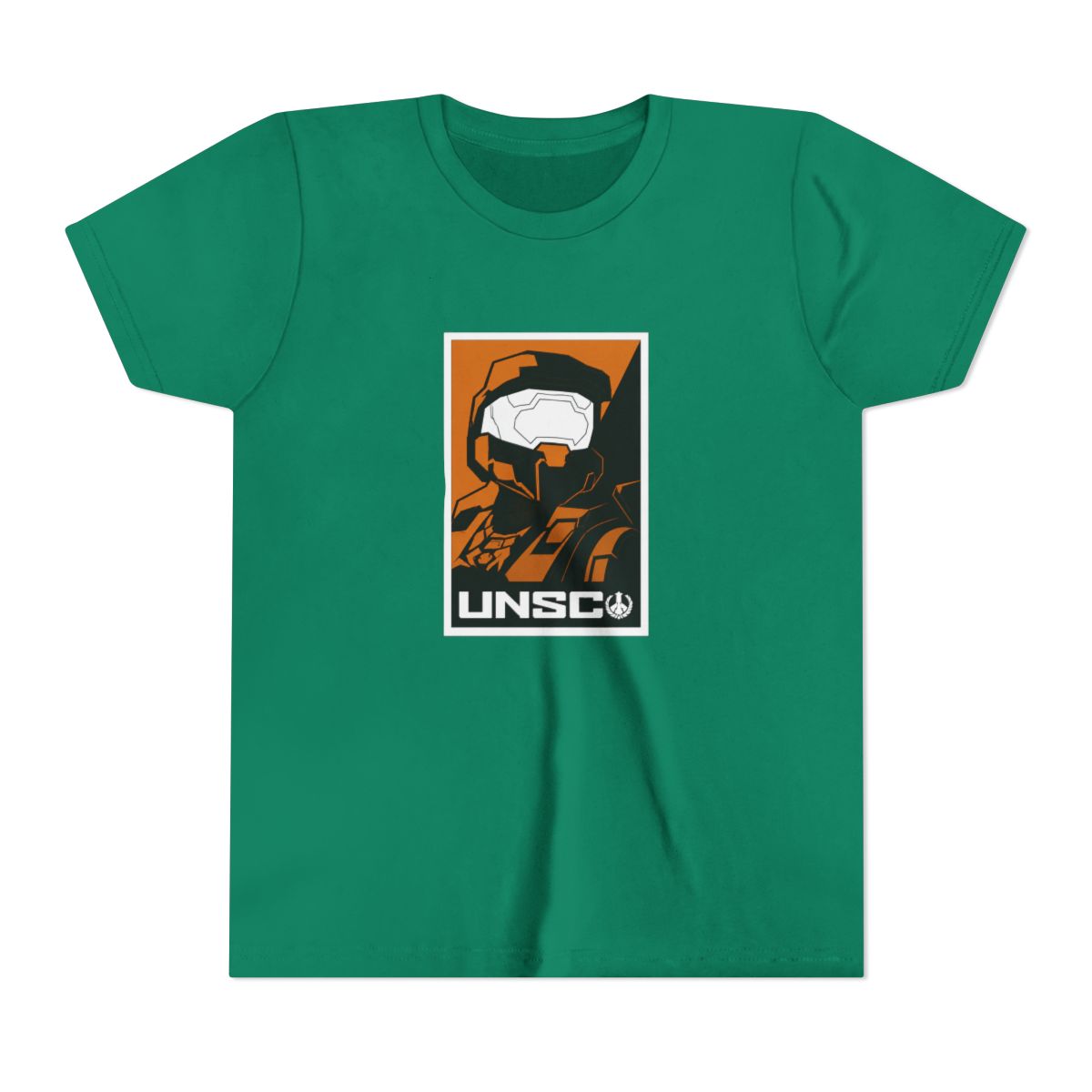 Halo Infinite UNSC Soldier Poster Art Crew Neck Short Sleeve Black Kids T Shirt - alternate angle 2, merchandise